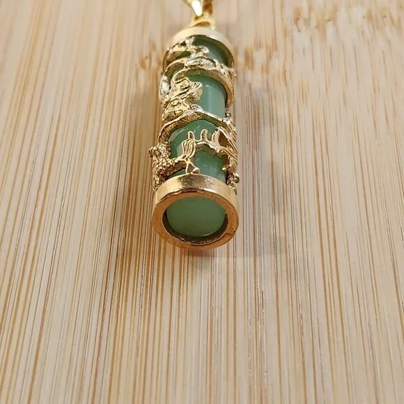 Multi Colors Available!  925 Jade Style Glow in the Dark Pendant 18" 925 Chain - Picture 12 of 16